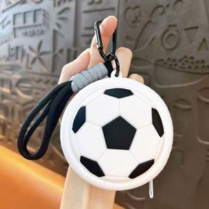 <b>Cute</b> Rubber Printed Mini Earphone Holder Bag Basketball Key Chain Tennis Ball Keychain Coin <b>Purse</b> - Product Image 2