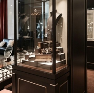 <span class=keywords><strong>Vitrina</strong></span> <span class=keywords><strong>de</strong></span> Exhibición <span class=keywords><strong>de</strong></span> Joyería <span class=keywords><strong>de</strong></span> Madera Oscura <span class=keywords><strong>de</strong></span> Lujo, Estilo Museo, con Iluminación LED y Tapa <span class=keywords><strong>de</strong></span> <span class=keywords><strong>Vidrio</strong></span> con Cerradura - Product Image 2