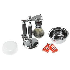 ชุดโกนหนวด<span class=keywords><strong>ผู้ชาย</strong></span>คุณภาพสูง: โกนหนวดด้วยมือ + แปรงหวีผม + ชามสบู่ + สบู่โกนหนวด + ใบมีดโกน - Product Image 3