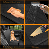 Housse de siège auto pour chien imperméable, légère et réglable avec fenêtre en maille, hamac de voyage pour animaux de compagnie, protection complète du siège arrière pour chiens