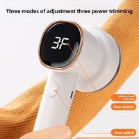Nouveau Rasoir Anti-Bouloches Électrique 3-en-1 à 6 Lames Rechargeable USB avec Écran LED et Brosse à Peluches pour Chandails