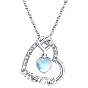 Elegante Collar con Colgante de Corazón para Mujer, Regalo del Día de la Madre, Collar para Mamá - Product Image 1
