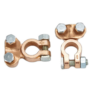 CaiHuaEr 2 PCS Car Battery Terminal 12V/24V Universal Heavy Duty Stud Type Battery Connector Clamp For Marine Car Boat RV - View #6