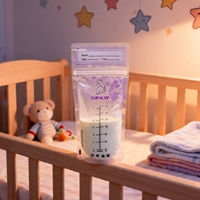 Pochette stérile anti-fuite pour la collecte du lait maternel, sans BPA, avec zone de date et panneau d'écriture givré, qualité alimentaire, résistante aux températures.