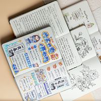 Carnet de broderie A5 avec pages à points, couverture en cuir PU, agenda pour le bureau et le bullet journaling