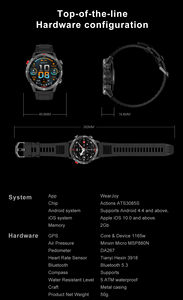 Reloj Inteligente DT G10 para Exteriores con GPS, Navegación sin Conexión, Llamadas por BT, Brújula, Asistente de Voz IA, Reloj Deportivo Inalámbrico TWS - Product Image 6