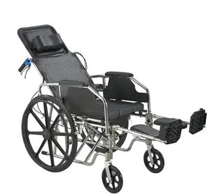 גבוהה-איכות שכיבה גבוהה חזרה שידת טואלט כיסא ידני קארמה כיסא גלגלים
