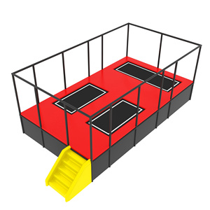 Trampolín de plástico para uso doméstico para niños con aro de baloncesto y diversión de Pat-a-Pat para uso <span class=keywords><strong>en</strong></span> parque o trampolín - Product Image 3