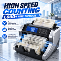 Compteur de billets LCD 03E, machine de comptage de monnaie avec mode de comptage intelligent AUTO BATCH ADD pour banques, commerces de détail et supermarchés