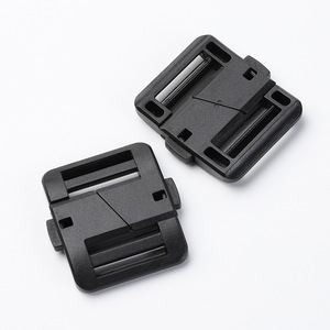 Plastic <b>Snap</b> Buckle 25mm Inner Diameter Adjustable Backpack Strap <b>Fastener</b> Black Solid Color Wear Resistant - Product Image 1