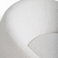 Fauteuil Rond Nordique Moderne en Tissu Polaire Sherpa, Canapé Paresseux pour Salon, Fauteuil Lounge pour Hôtel Villa