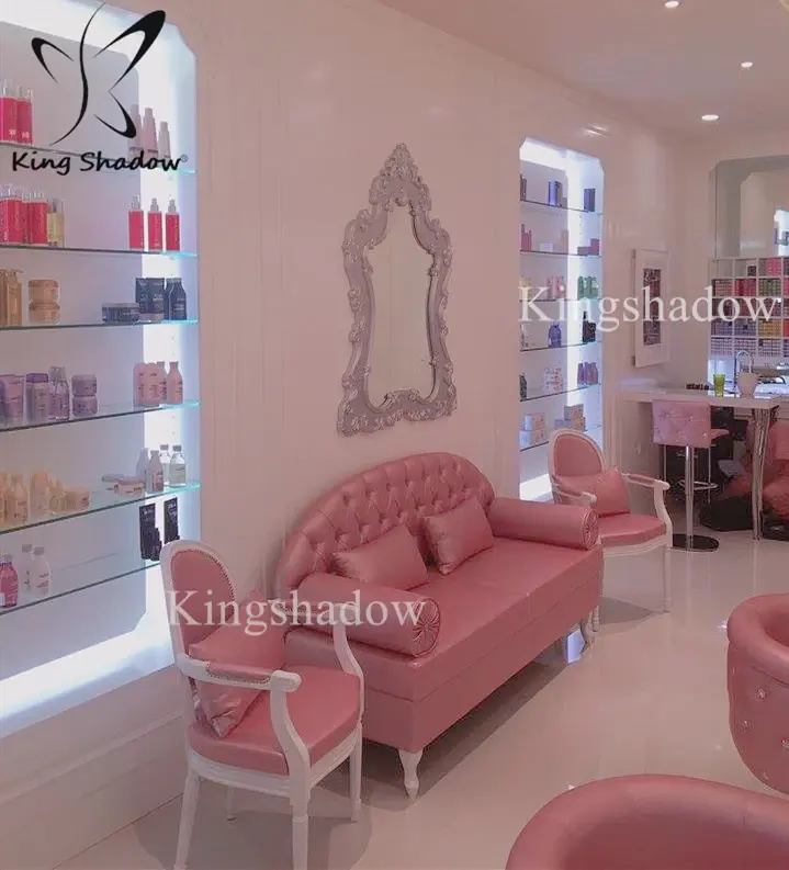Nail salon furniture parlour chairs make up chair hairdresser pink beauty salon chair