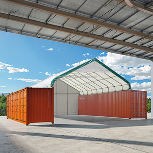 Xách tay 30x40ft 9x12m không thấm nước PVC thép mạ kẽm xe lưu trữ <span class=keywords><strong>container</strong></span> đỉnh <span class=keywords><strong>Top</strong></span> Lều carports nhà để xe trở lại cho bãi đậu xe - Product Image 2