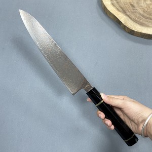 Couteau <span class=keywords><strong>de</strong></span> chef <span class=keywords><strong>japonais</strong></span> <span class=keywords><strong>haut</strong></span> <span class=keywords><strong>de</strong></span> <span class=keywords><strong>gamme</strong></span> 8 "VG10 cuivre damas entrelacé laiton R superbe couteau <span class=keywords><strong>de</strong></span> cuisine splendide trois couleurs couverts - Product Image 2