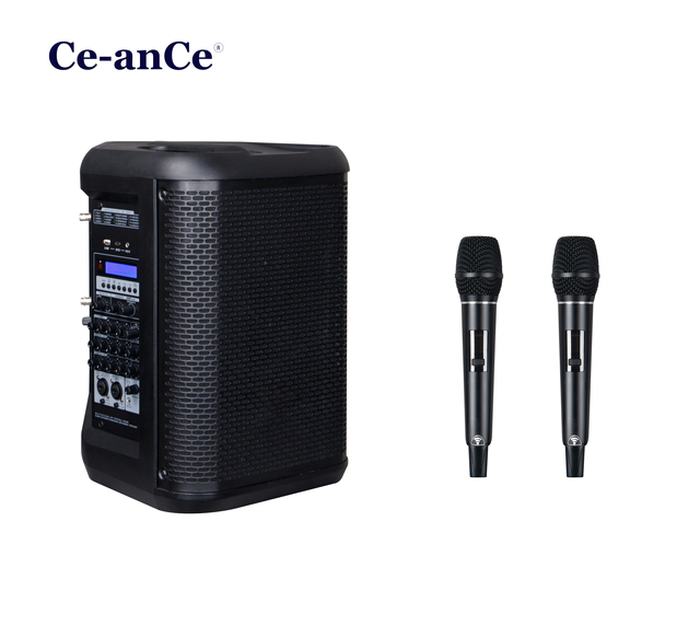 OEM Custom RS-708 Portable Outdoor Speaker 8 Inch Music Wireless 2 Microphone BT Karaoke Party DJ Caixas De Som Speaker
