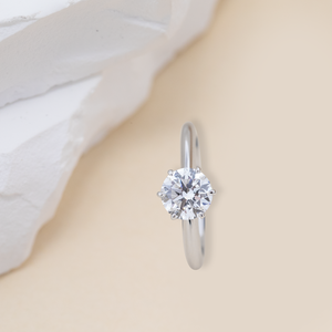 <span class=keywords><strong>Anillo</strong></span> de Oro de 18K con Certificado IGI, Personalizable, con Engaste de 6 Puntas para Diamante Redondo Cultivado en Laboratorio de 2ct - Product Image 4