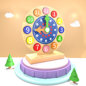 Vroege Educatie Klok Speelgoed Voor Kinderen Leren Tijd Kinderen Educatieve Klok Reloj Kinderen Lezen De Tijd Houten Klok Model - Product Image 5