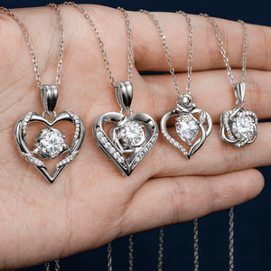 Collar InfinityLove con Colgante <span class=keywords><strong>de</strong></span> Corazón, Plata <span class=keywords><strong>de</strong></span> Ley S925, Chapado en Oro <span class=keywords><strong>de</strong></span> 14K, Joyería para Mujer, Diamante Moissanita VVS <span class=keywords><strong>de</strong></span> 1-5 Quilates - Product Image 4