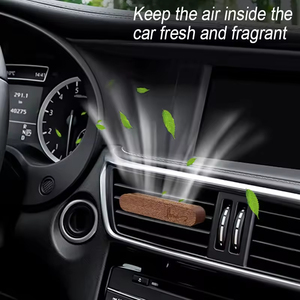 Handgefertigte Autoaromatherapie Neue Mode hölzerner Auto-Lufterfrischer Diffusor-Konditionierer Lüftungsclip-Duft - Product Image 5