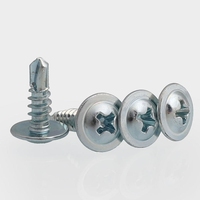 Vis de perçage automatique à tête plate plaquée zinc, livraison gratuite, din 7982, vis à air automatique avec tampon, vente en gros