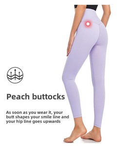 Leggings da Yoga di Alta Qualità per Donna, Traspiranti, ad Asciugatura Rapida, Vita Alta, Modellanti, Tessuto Morbido, Leggings Sportivi Tinta Unita - Product Image 2