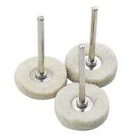 Roue de polissage en feutre de laine, meule pour bijoux, roue de polissage pour métaux, tête de polissage à tige de 3 mm, mini brosse, outils rotatifs abrasifs Dremel