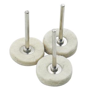 Roue de polissage en feutre de laine, meule pour bijoux, roue de polissage pour métaux, tête de polissage à tige de 3 mm, mini <span class=keywords><strong>brosse</strong></span>, outils rotatifs abrasifs <span class=keywords><strong>Dremel</strong></span> - Product Image 4