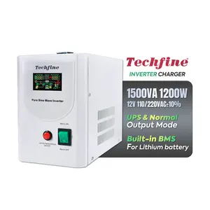 1.5kva 1.2kw 1200w upsインバーター12v 230v upsパワーインバーター純粋な正弦波インバーター充電器