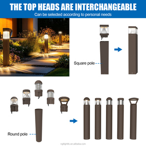 STOCK IN US <b>LED</b> Outdoor Garden Lamp 24W Waterproof Energy Saving for Courtyard Pathway Security Lawn - Product Image 4