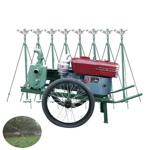 Fábrica chinesa agrícola amplamente utilizado móvel gotejamento equipamentos aspersão irrigação roda máquina em promoção