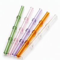 Pailles en verre borosilicate de haute qualité de la marque SHN, avec logo et couleur personnalisés, réutilisables, 20 cm, accessoire de bar tendance pour boisson
