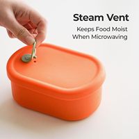Conteneur alimentaire hermétique en silicone de qualité supérieure avec système de vapeur, Conteneurs alimentaires en silicone