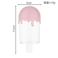 Boîte à bonbons transparente en plastique Fournitures de fête pour enfants Décoration d'anniversaire Paquet de boîte à bonbons Popsicle à crème glacée