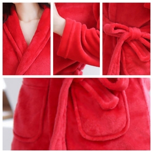 Super <strong>Fluffy</strong> Body Wrap Fleece Bathrobe Shawl Collar Winter Long <strong>OneSies</strong> Fleece Robe for <strong>Women</strong> - Product Image 4