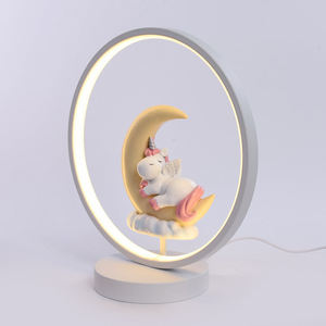 Mignon <span class=keywords><strong>Licorne</strong></span> Résine Animal Résine Statue Veilleuse USB Alimenté Lampe De Table <span class=keywords><strong>Chambre</strong></span> Décor Cadeau pour Enfant - Product Image 5