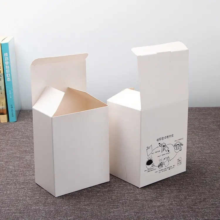 उच्च गुणवत्ता वाले सफेद ड्रिप कॉफी बैग पेपर पैकेजिंग कॉफी बॉक्स बिना प्रिंटिंग के