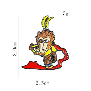 Clásicos chinos mono rey broche de Metal sombrero ropa orgullo Pin mochila decoración artesanía regalo insignias esmalte Pin - Product Image 5