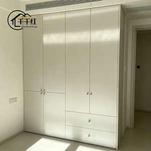 Custom <strong>Wardrobe</strong> Closet Whole House <strong>White</strong> Gloss Door Bedroom <strong>Wardrobe</strong> <strong>Set</strong> With Drawers Storage for Villa Household - Product Image 1