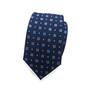 Cravate en polyester de haute qualité, couleur unie, à pois floraux, pour hommes, cravate classique tissée pour le travail et l'école - Product Image 3