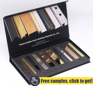 Linh Hoạt 10Mm Thép Không Gỉ Tự Dính Gốm Gạch Trang Trí Dải Tấm Mạ Vàng 8K Gương Dải Trang Trí Nội Thất - Product Image 5