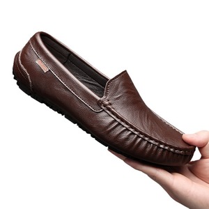 Новые летние мужские туфли для повседневной носки: дышащие слипоны из микрофибры большого размера в британском стиле для вождения и отдыха - Product Image 5