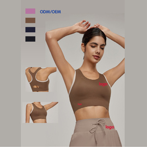 Sujetador deportivo transfronterizo para mujer con almohadillas integradas, espalda hermosa, transpirable, a prueba <span class=keywords><strong>de</strong></span> golpes y cobertura lateral para fitness y ropa deportiva. - Product Image 1