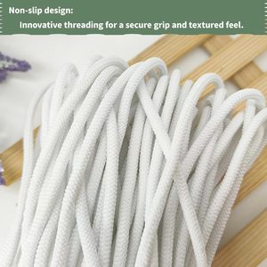 Cordon élastique blanc robuste antidérapant de 5/32 pouces (4 mm) <span class=keywords><strong>pour</strong></span> la fabrication de bijoux, la couture, les lacets de chaussures, les vêtements, les travaux manuels DIY - Product Image 5