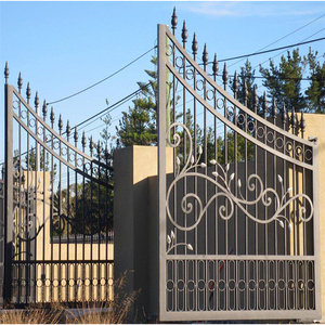 Chuyên Nghiệp Tùy Chỉnh Rèn Sắt Cổng Giá Tốt Nhất Đu Mở Sắt Người Đàn Ông Cổng Thiết Kế Đơn Giản Thiết Kế Cho Sân Nhà - Product Image 2