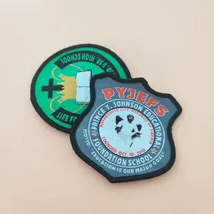 Factory custom clothing embroidery patches cartoon woven embroidered badges small batch