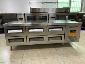 Vente directe d'usine, réfrigérateur de comptoir à six tiroirs, <span class=keywords><strong>congélateur</strong></span> à refroidissement par air, réfrigération sous le comptoir, réfrigérateur pour hôtel et restaurant - Product Image 5