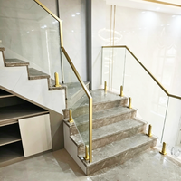 Colliers de fixation en verre aluminium-magnésium, étanches et antirouille, adaptés aux rampes et garde-corps d'escalier