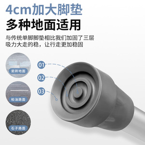 Aluminum Alloy Adjustable Axillary Crutches For Adults With Anti Slip Grip And Foldable Design For Walking Assistance - Product Image 5