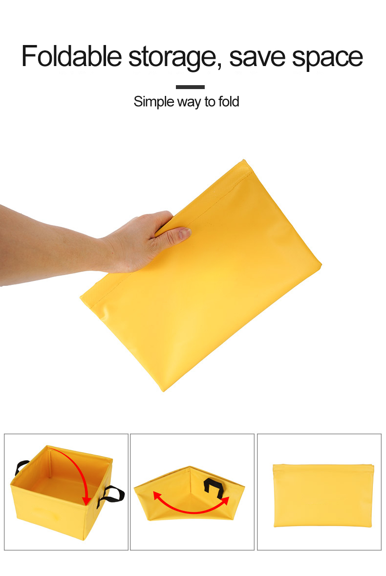 13L Portable Wash Basin Storage Portable Water Bags Folding Fishing Bucket
