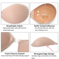 Soutien-gorge adhésif sans bretelles grande taille en tissu confortable, à couvrance complète, anti-transpiration et réutilisable pour robes dos nu
